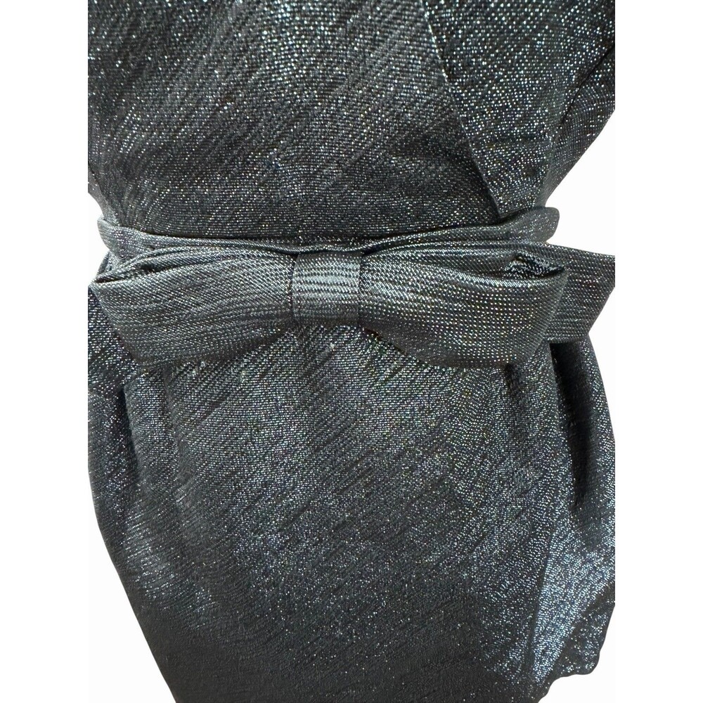 Parker Claudette Metallic Shimmer Fit & Flare Cocktail Dress - Size S Gunmetal - Picture 5 of 10